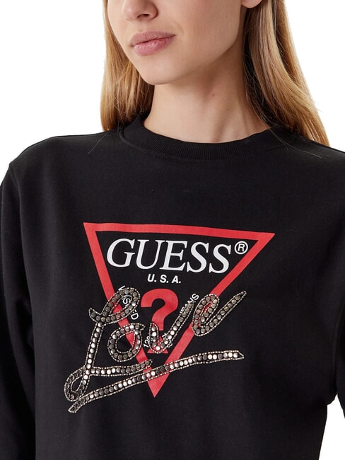 STUDDED LOVE Bluza z okrągłym dekoltem i nadrukiem ćwiek&oacute;w odrzutowiec - Bluzy damskie