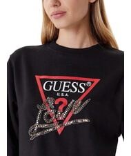 GUESS STUDDED LOVE Bluza z okrągłym dekoltem i nadrukiem ćwiek&oacute;w odrzutowiec - Bluzy damskie - 3