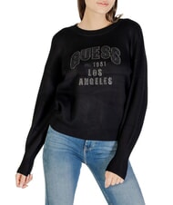 GUESS LEIGHTON LOGO Sweter z okrągłym dekoltem odrzutowiec - Koszulki damskie - 4