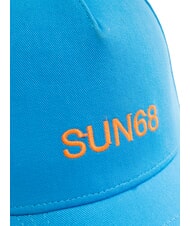 SUN68 LOGO Czapka baseballowa bawełniana turkus - Włosy - 3