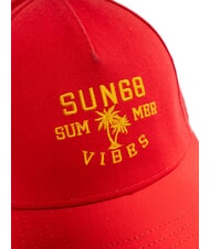 SUN68 LOGO Czapka baseballowa ognistoczerwony - Włosy - 3