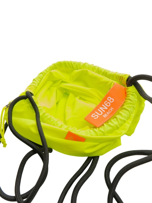 NYLON Plecak ze ściągaczem fluorescencyjny ż&oacute;łty - Plecaki szkolne i rekreacyjne