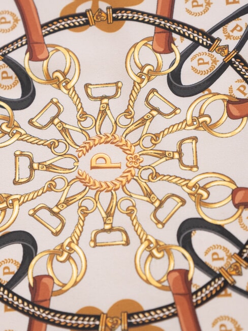 HEARTS TWILL Szalik brązowy łańcuch - Szaliki