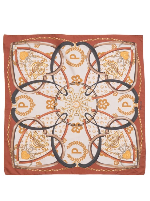 HEARTS TWILL Szalik brązowy łańcuch - Szaliki