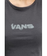 VANS BLUR Top z nadrukiem z logo, kr&oacute;tki top asfalt - Koszulki i topy damskie - 4