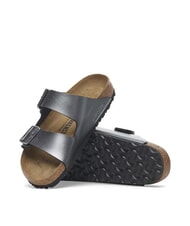 BIRKENSTOCK ARIZONA Metalowe sandały typu kapcie czarny - Buty damskie - 6