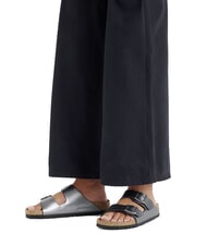 BIRKENSTOCK ARIZONA Metalowe sandały typu kapcie czarny - Buty damskie - 7