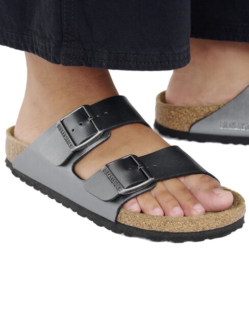 ARIZONA Metalowe sandały typu kapcie czarny - Buty damskie