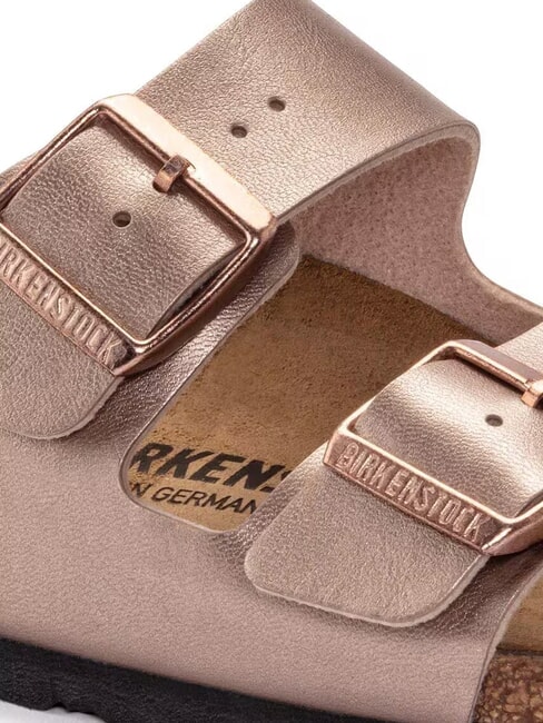 ARIZONA Metalowe sandały typu kapcie miedź - Buty damskie