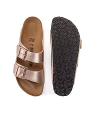 BIRKENSTOCK ARIZONA Metalowe sandały typu kapcie miedź - Buty damskie - 5