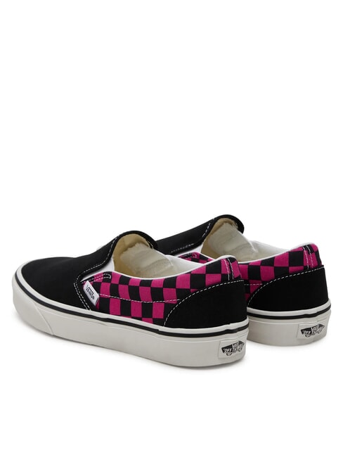 CLASSIC POP CHECK Wsuwane trampki w kratkę malina r&oacute;ża - Buty uniseks