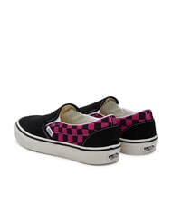 VANS CLASSIC POP CHECK Wsuwane trampki w kratkę malina r&oacute;ża - Buty uniseks - 5
