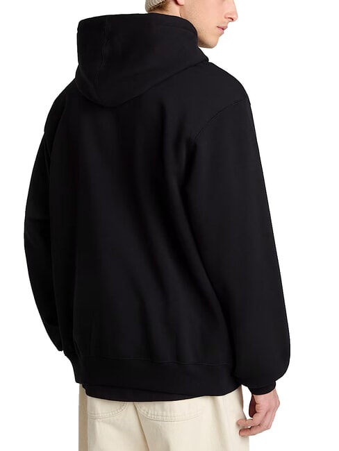 LEFT CHEST II LOOSE Bluza z kapturem czarny - Bluzy męskie