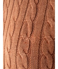 SUN68 VINTAGE Sweter z okrągłym dekoltem i dzianiny kablowej kakao - Koszulki męskie - 2