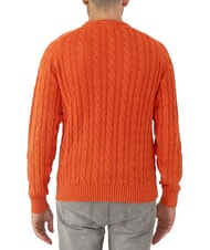 SUN68 VINTAGE Sweter z okrągłym dekoltem i dzianiny kablowej pelargonia - Koszulki męskie - 3
