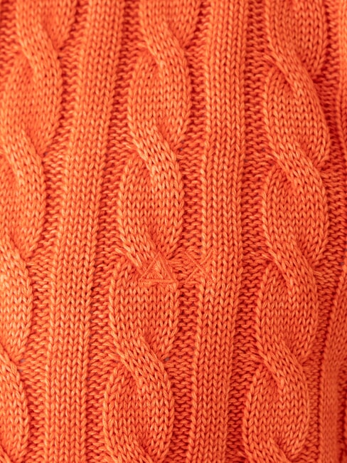VINTAGE Sweter z okrągłym dekoltem i dzianiny kablowej pelargonia - Koszulki męskie