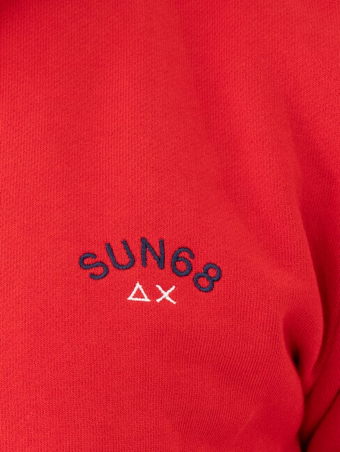 MINI LOGO Bluza z wysokim kołnierzem i zamkiem błyskawicznym ognistoczerwony - Bluzy męskie