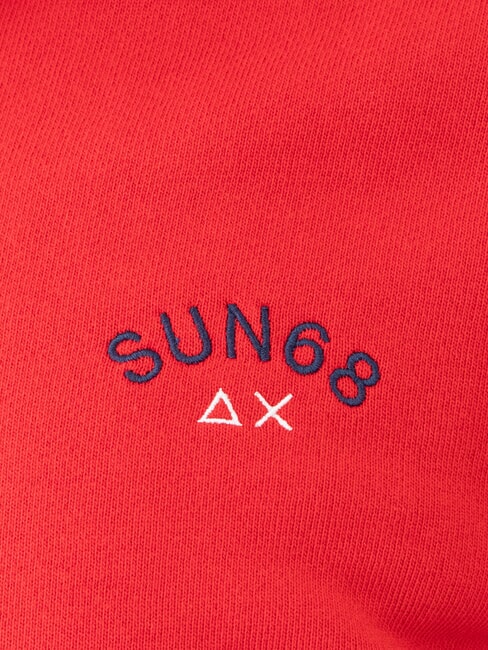 MINI LOGO Bluza z kapturem zapinana na suwak ognistoczerwony - Bluzy męskie