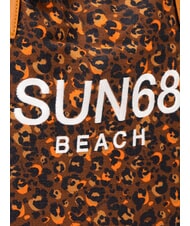 SUN68 LOGO BEACH Torba plażowa z pł&oacute;tna beżowy/pomarańczowy fluorescencyjny - Torby damskie - 3