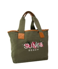 SUN68 LOGO BEACH Torba plażowa z pł&oacute;tna wojskowy - Torby damskie - 2