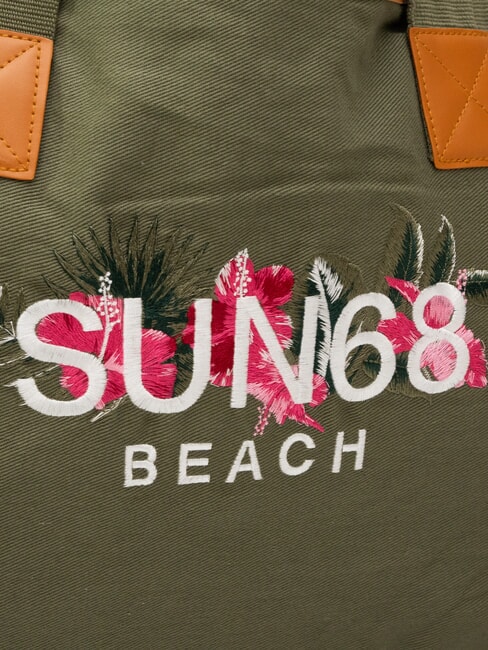 LOGO BEACH Torba plażowa z pł&oacute;tna wojskowy - Torby damskie