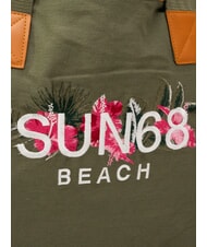 SUN68 LOGO BEACH Torba plażowa z pł&oacute;tna wojskowy - Torby damskie - 3
