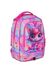 SJGANG CAT LED 3-kołowy, odpinany plecak na k&oacute;łkach fuksja fluorescencyjna - Plecaki z w&oacute;zkiem - 5