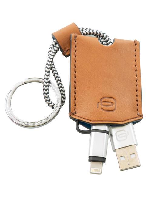 CAMPIONARIO - BAGMOTIC KIT Portfel sk&oacute;rzany + brelok z USB sk&oacute;ra/niebieski - Portfele męskie