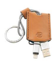 PIQUADRO CAMPIONARIO - BAGMOTIC KIT Portfel sk&oacute;rzany + brelok z USB sk&oacute;ra/niebieski - Portfele męskie - 5