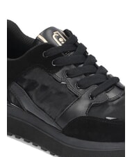 LIUJO MAXI WONDER 91 Trampki na platformie z wstawkami ze sk&oacute;ry lakierowanej czarny - Buty damskie - 6