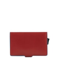 PIQUADRO BLUE SQUARE Sk&oacute;rzany i metalowy uchwyt na karty kredytowe sk&oacute;ra4 - Portfele męskie - 3