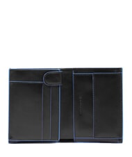 PIQUADRO BLUE SQUARE Pionowy portfel sk&oacute;rzany Czarny - Portfele męskie - 2