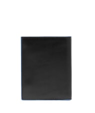 PIQUADRO BLUE SQUARE Pionowy portfel sk&oacute;rzany Czarny - Portfele męskie - 4