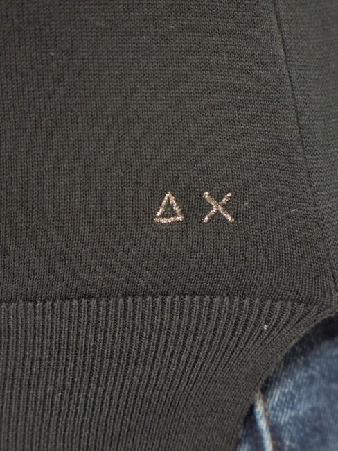 SOLID Sweter bawełniany czarny - Koszulki damskie
