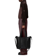 RAINS TOTE BAG MINI Torba wodoodporna węgiel - Torby damskie - 4