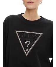 GUESS RACHELE TRIANGLE Bluza bawełniana odrzutowiec - Bluzy damskie - 3