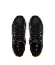 GUESS DENESA Adidasy CZARNE ZŁOTO - Buty damskie - 4