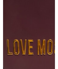 LOVE MOSCHINO BOLD LOVE Mały plecak z wytłoczonym logo wino - Torby damskie - 3
