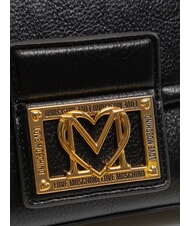 LOVE MOSCHINO SMART DAILY Kopert&oacute;wka z łańcuszkiem Czarny - Torby damskie - 3