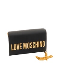 LOVE MOSCHINO SMART DAILY Kopert&oacute;wka z łańcuszkiem Czarny - Torby damskie - 2