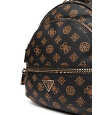 GUESS MANHATTAN 2 Mały plecak 4G z logo piwonii mochalog - Torby damskie - 4