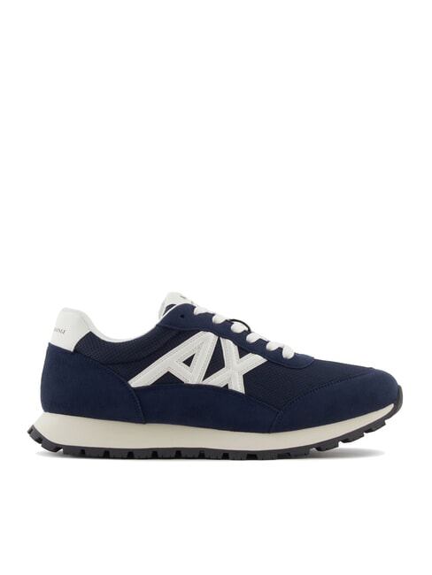 DROP MICROSUEDE Trampki z kontrastowym logo granatowy+ecru - Buty męskie
