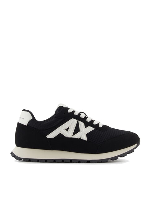 DROP MICROSUEDE Trampki z kontrastowym logo czarny + ecru - Buty męskie
