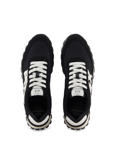DROP MICROSUEDE Trampki z kontrastowym logo czarny + ecru - Buty męskie