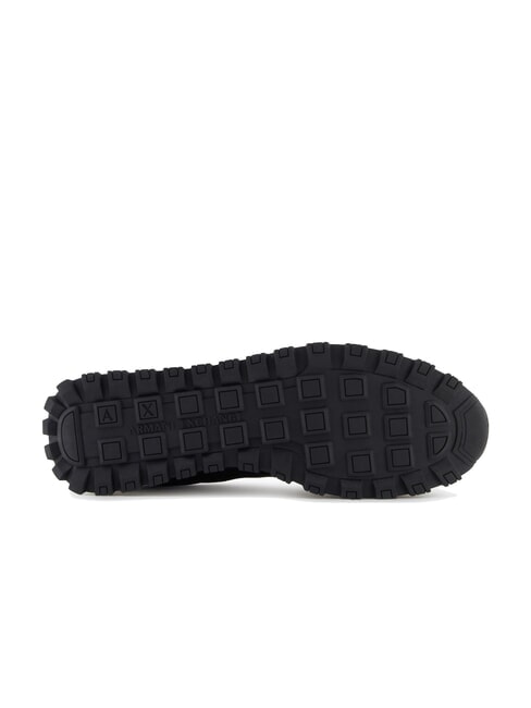 DROP MICROSUEDE Trampki z kontrastowym logo czarny + ecru - Buty męskie