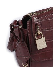 ARMANI EXCHANGE JANE CROCO Torba na ramię z nadrukiem krokodyla rowek - Torby damskie - 3