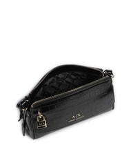 ARMANI EXCHANGE JANE CROCO Torba na ramię z nadrukiem krokodyla czarny - Torby damskie - 4