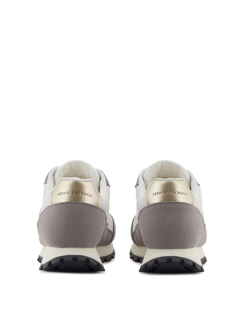DROP MICROSUEDE Trampki z logo z boku brązowy bas + ecru - Buty damskie