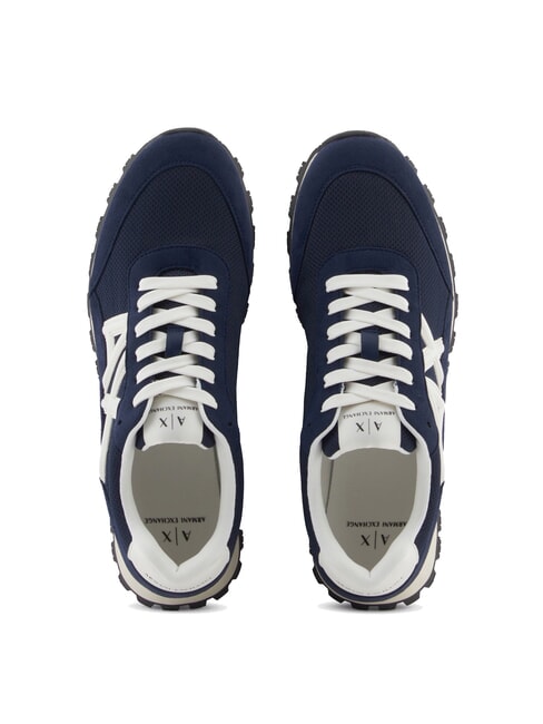 DROP MICROSUEDE Trampki z kontrastowym logo granatowy+ecru - Buty męskie