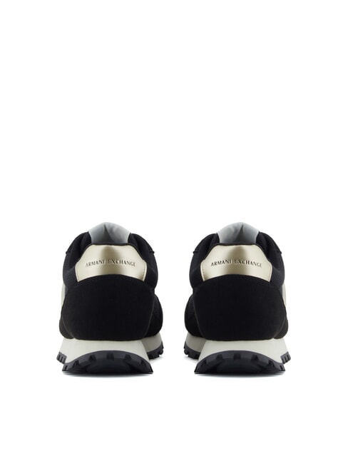 DROP MICROSUEDE Trampki z logo z boku czarny/blady złoty - Buty damskie